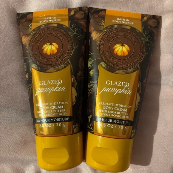 Bath & Body Works Glazed Pumpkin Body Cream - Yellow and Brown - Picture 1 of 1